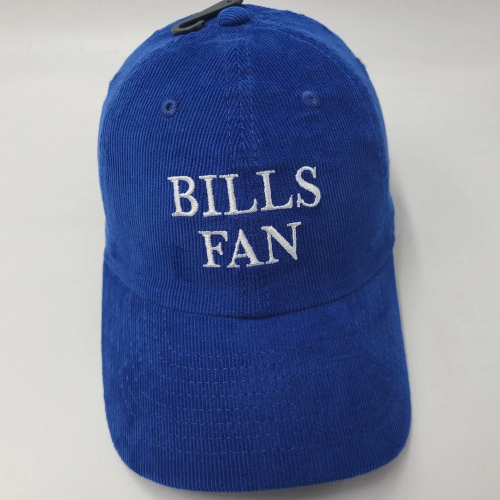 Women Buffalo Bills Hat Strapback New Era Blue White NFL Corduroy Casual Classic